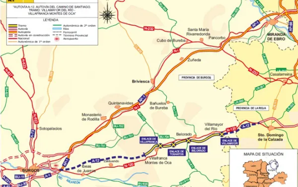 Provincia Burgos: Publicado el proyecto de trazado Villafranca-Ibeas