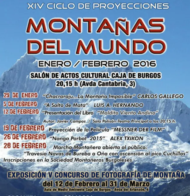 Cultura Burgos: Prosiguen las XIV Jornadas Montañas del Mundo