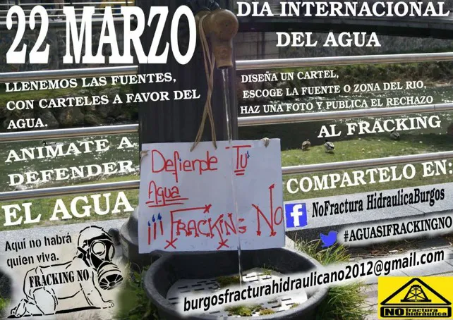 La Plataforma Antifracking de Burgos organiza una campaña por el Día Mundial del Agua