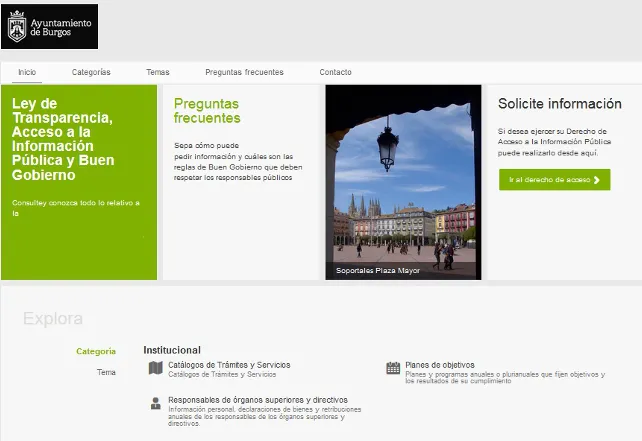 El Ayuntamiento de Burgos tiene unos niveles de Transparencia bastante dignos