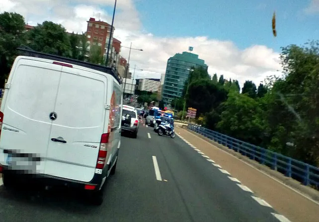 Accidente a la entrada de Burgos desde la Autovía de Circunvalación