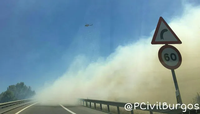 Controlado el incendio en Castañares (Burgos)
