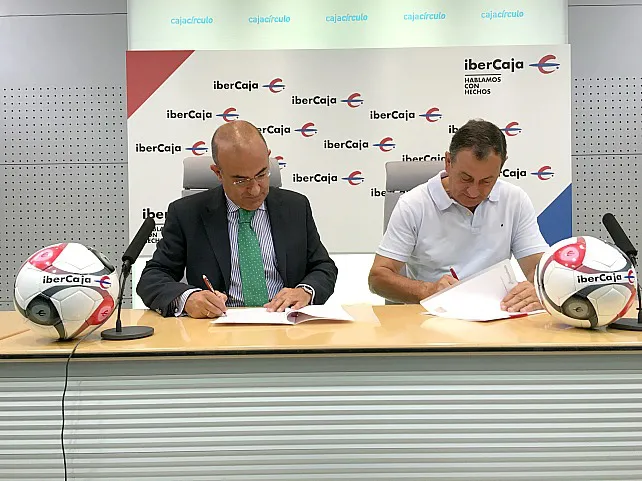Nuevo convenio de colaboración entre Ibercaja Banco y el CD Burgos Promesas 2000