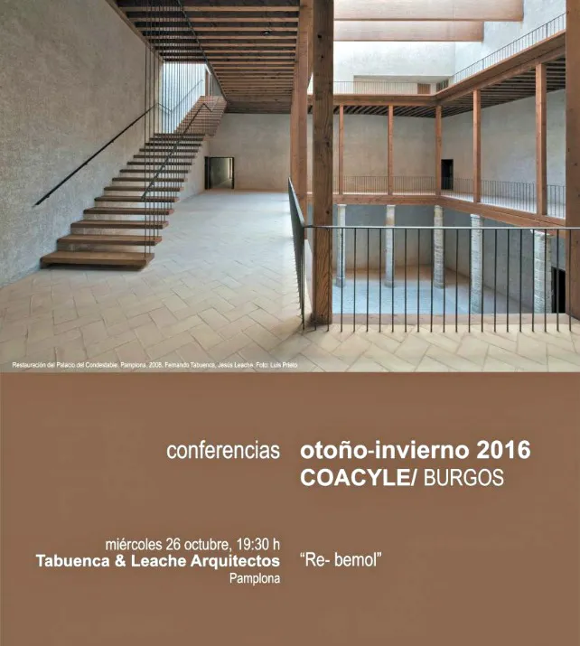 Conferencia de la conferencia de los arquitectos navarros Fernando Tabuenca y Jesús Leache