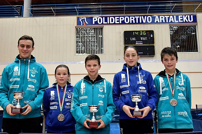 La cantera burgalesa de tenis de mesa, de nuevo, la mejor de España