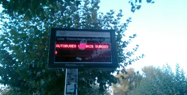 Panel de Autobús parada B. Obregón-Parralillos