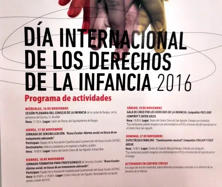 Jornada sobre acoso escolar dentro de los actos del Día de los Derechos de la Infancia