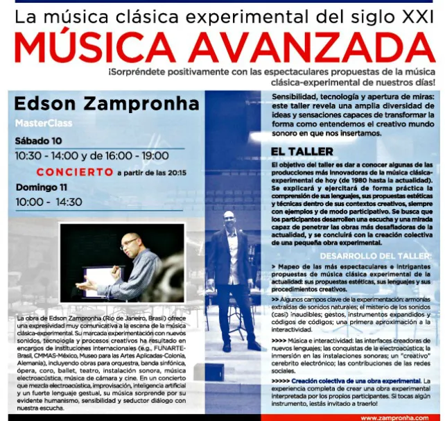 Zampronha ofrecerá un concierto en el MEH