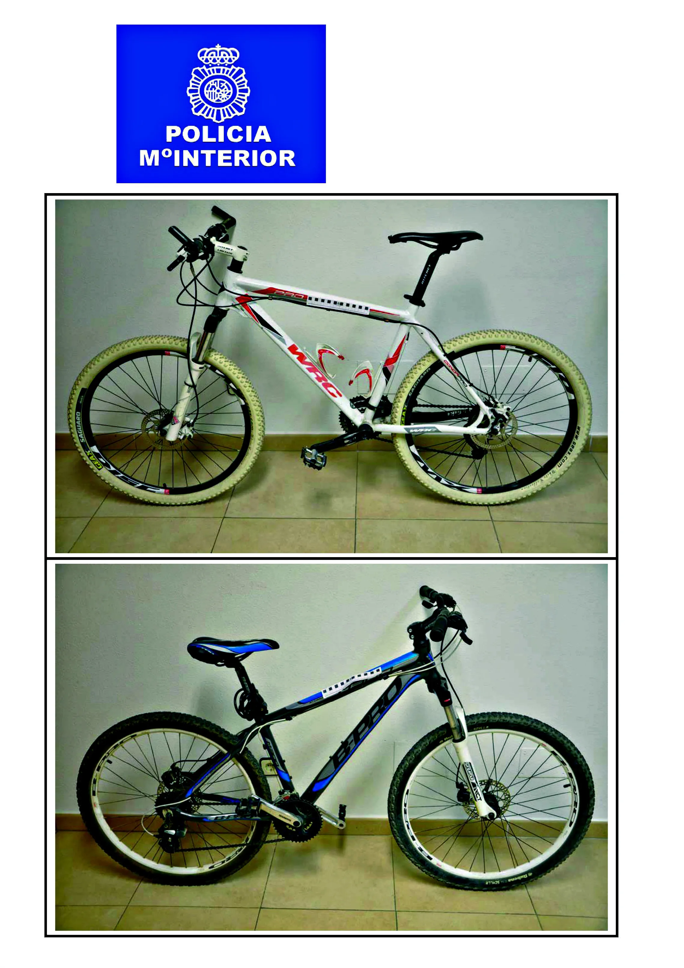 Detenido por robar dos bicicletas
