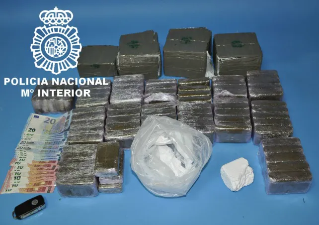 Detenidos en el centro de Burgos con 7,5 kilos de hachís y 210 gramos de cocaína