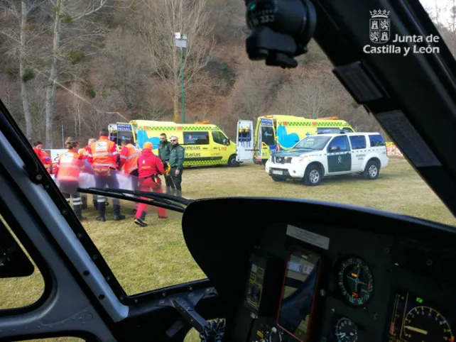 Evacuado por el Grupo de Rescate un montañero que ha sufrido una caída en La Cubada Grande (Burgos)