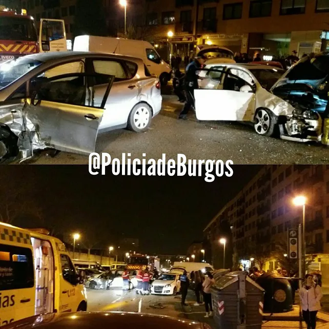 Accidente múltiple en Severo Ochoa con 5 heridos