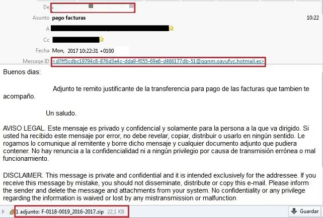 Campaña masiva de correos electrónicos con virus que usan falsas facturas como gancho