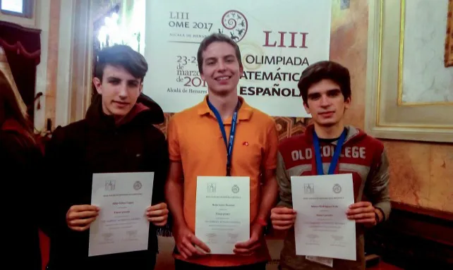 Un alumno del Conde Diego Porcelos, medalla de Bronce en la Olimpiada de Matemáticas de España