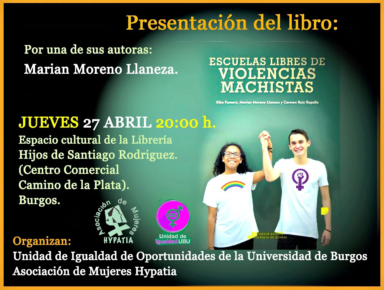 Cultura Burgos: Se presenta el libro Escuelas libres de violencias machistas