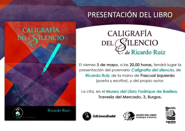 Cultura Burgos: Se presenta el poemario Caligrafía del silencio