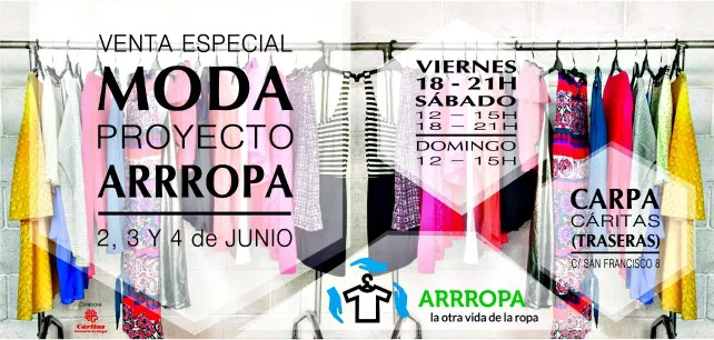Cultura Burgos: Una carpa en las instalaciones de Cáritas Diocesana expone una selección de ropa recuperada