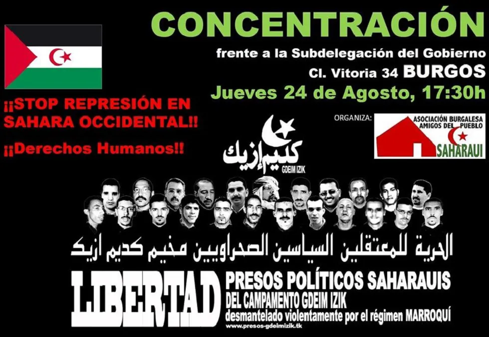 Actualidad Burgos: Concentración de apoyo al pueblo saharaui para detener la represión marroquí