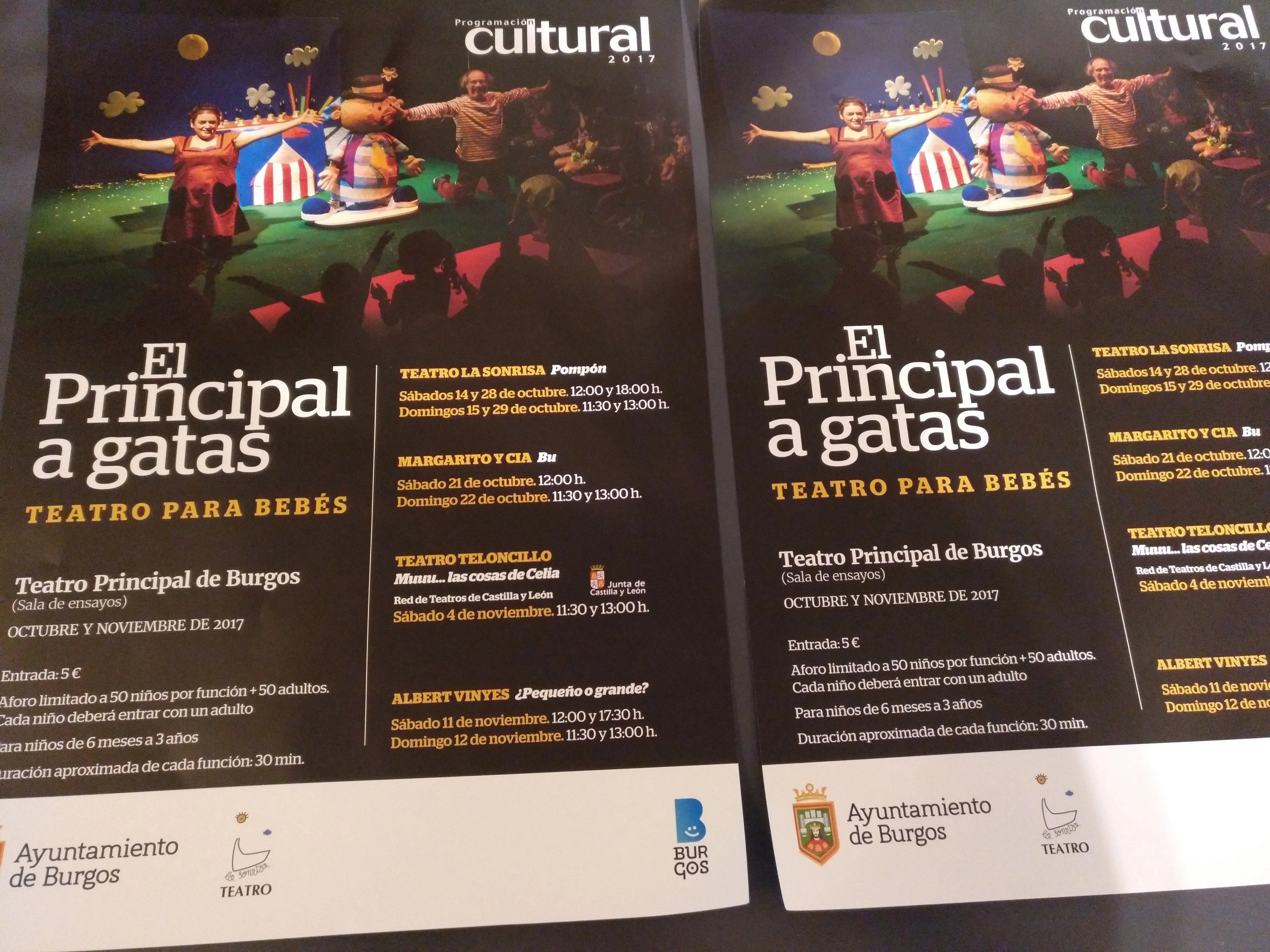 Cultura Burgos: Los niños y el teatro con una nueva edición del ciclo El Principal a gatas. Teatro para bebés