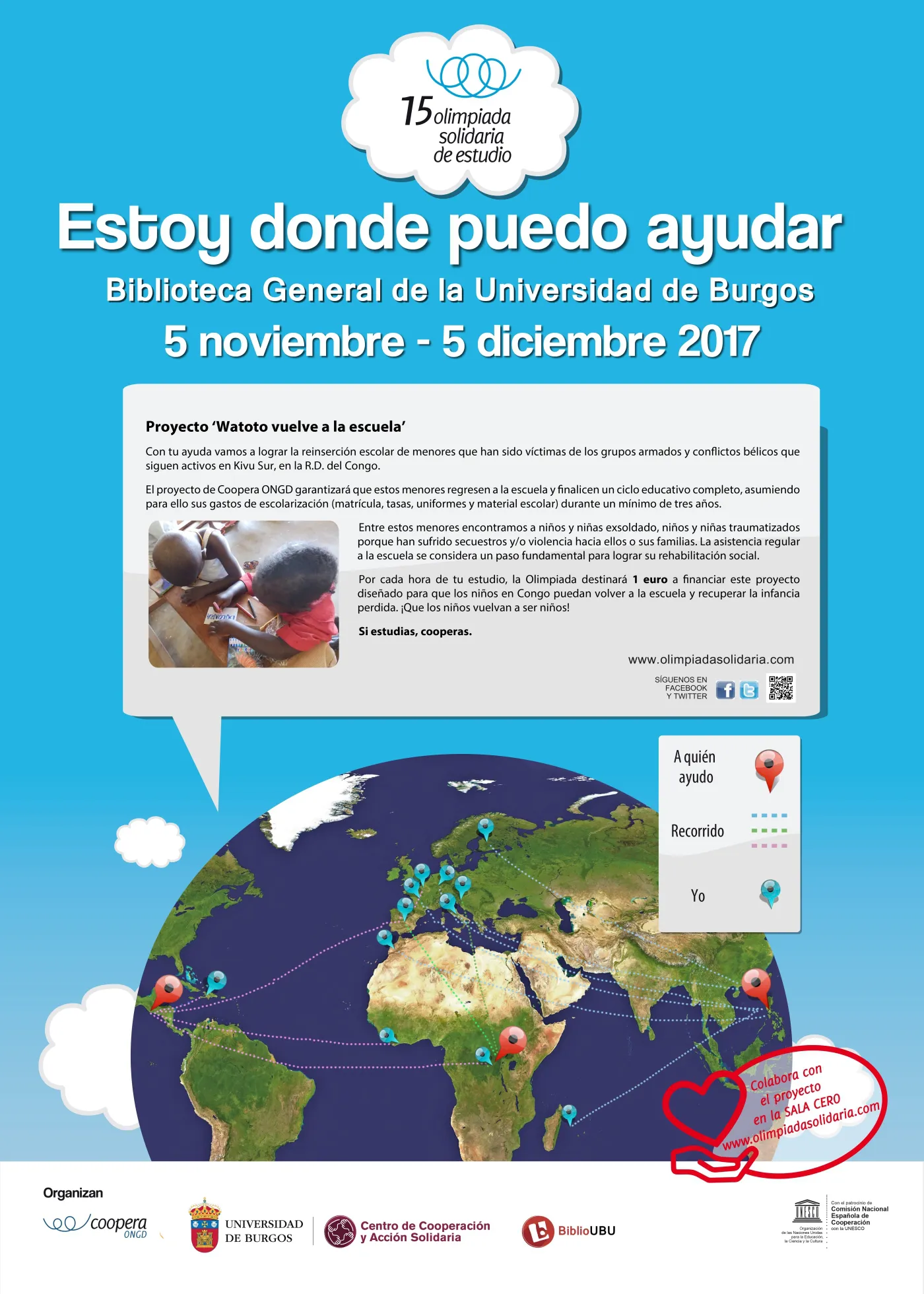 Universidad Burgos: Una hora de estudio para recaudar fondos para el Congo