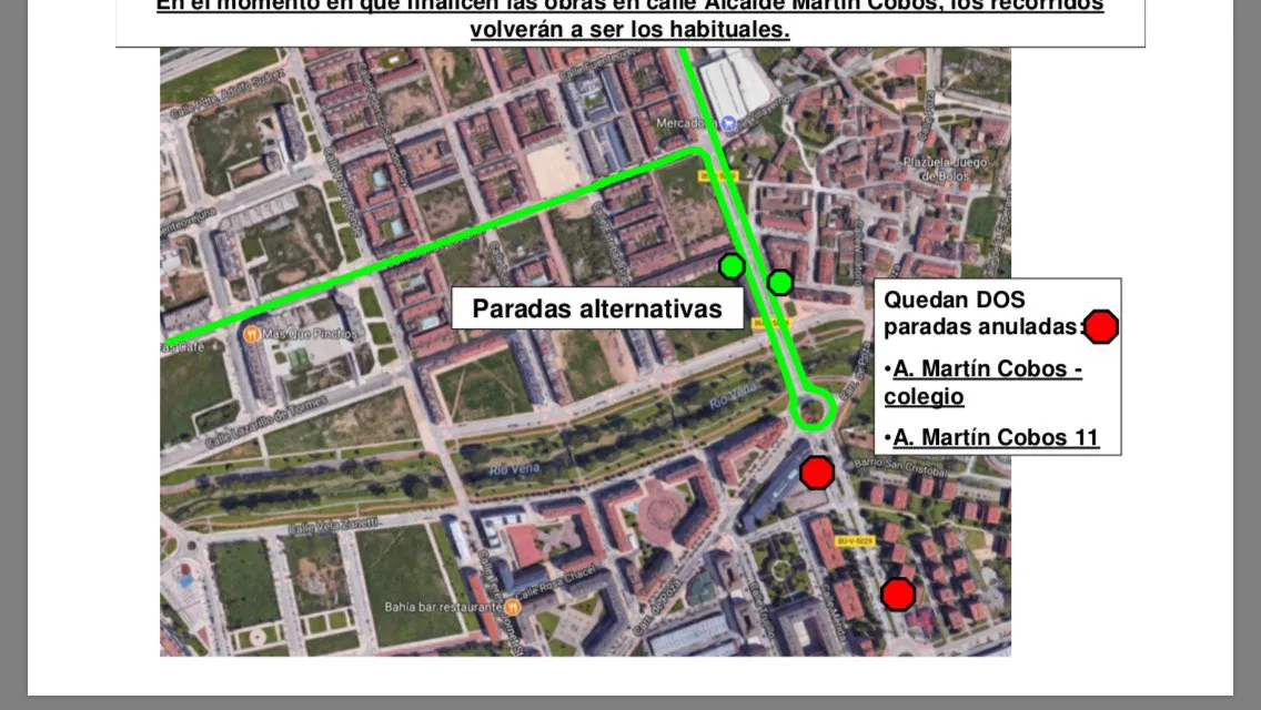 Local Burgos: Modificación de los autobuses urbanos por obras en Martín Cobos