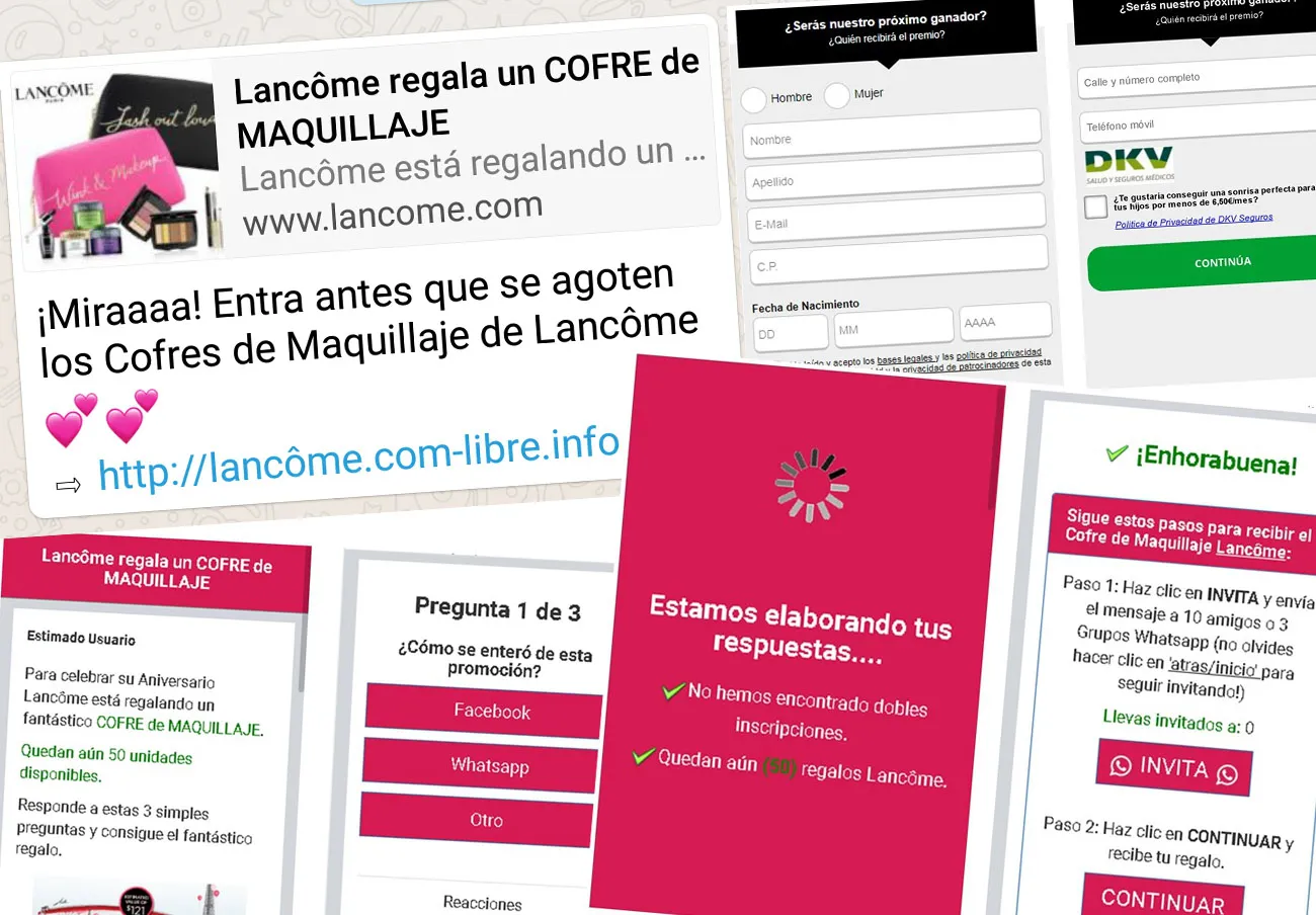 Local Burgos: Alerta ante la nueva estafa por WhatsApp: los falsos cofres de maquillaje de Lancôme
