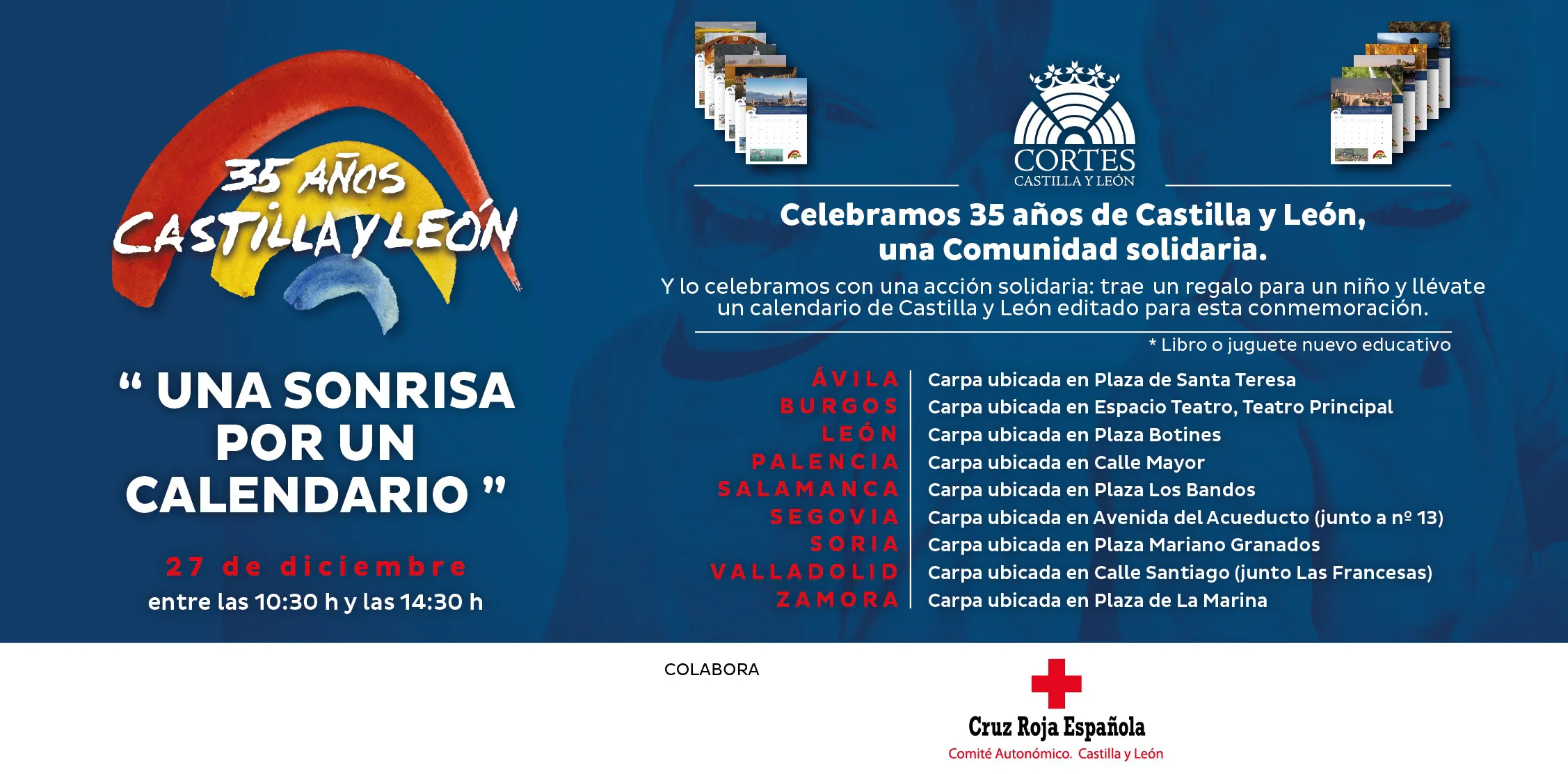 Actualidad Burgos: Las Cortes de Castilla y León editan un calendario, primera acción de la conmemoración del XXXV aniversario del Estatuto de Autonomía