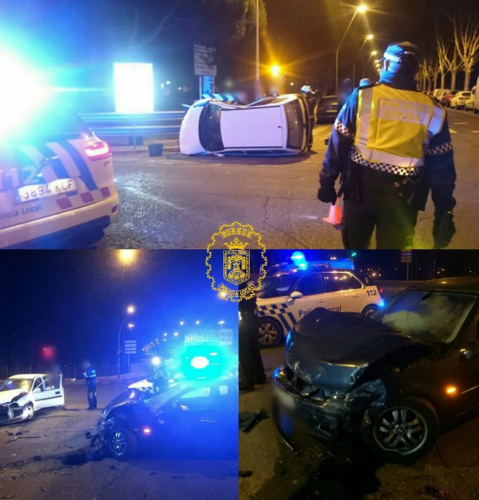 Sucesos Burgos: Un herido leve y un positivo por alcoholemia en la Plaza del Rey