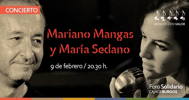 Cultura Burgos: Mariano Mangas y María Sedano en concierto solidario a favor de la Asociación Española contra el Cáncer
