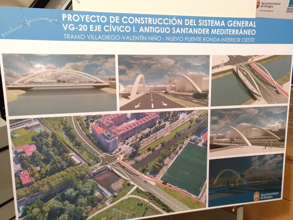 Actualidad Burgos: La demolición del Puente de los Ingleses obligará a cortar un mes el tráfico en el Paseo de Fuentecillas