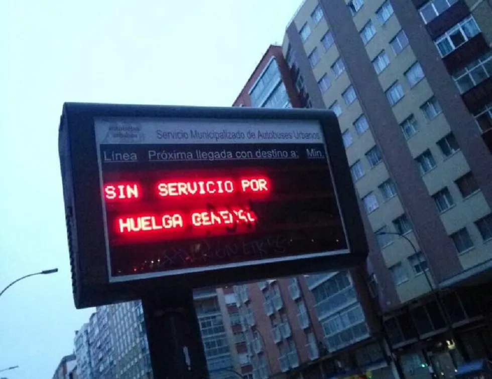 Actualidad Burgos: Los autobuses urbanos de Burgos empiezan a funcionar con servicios mínimos