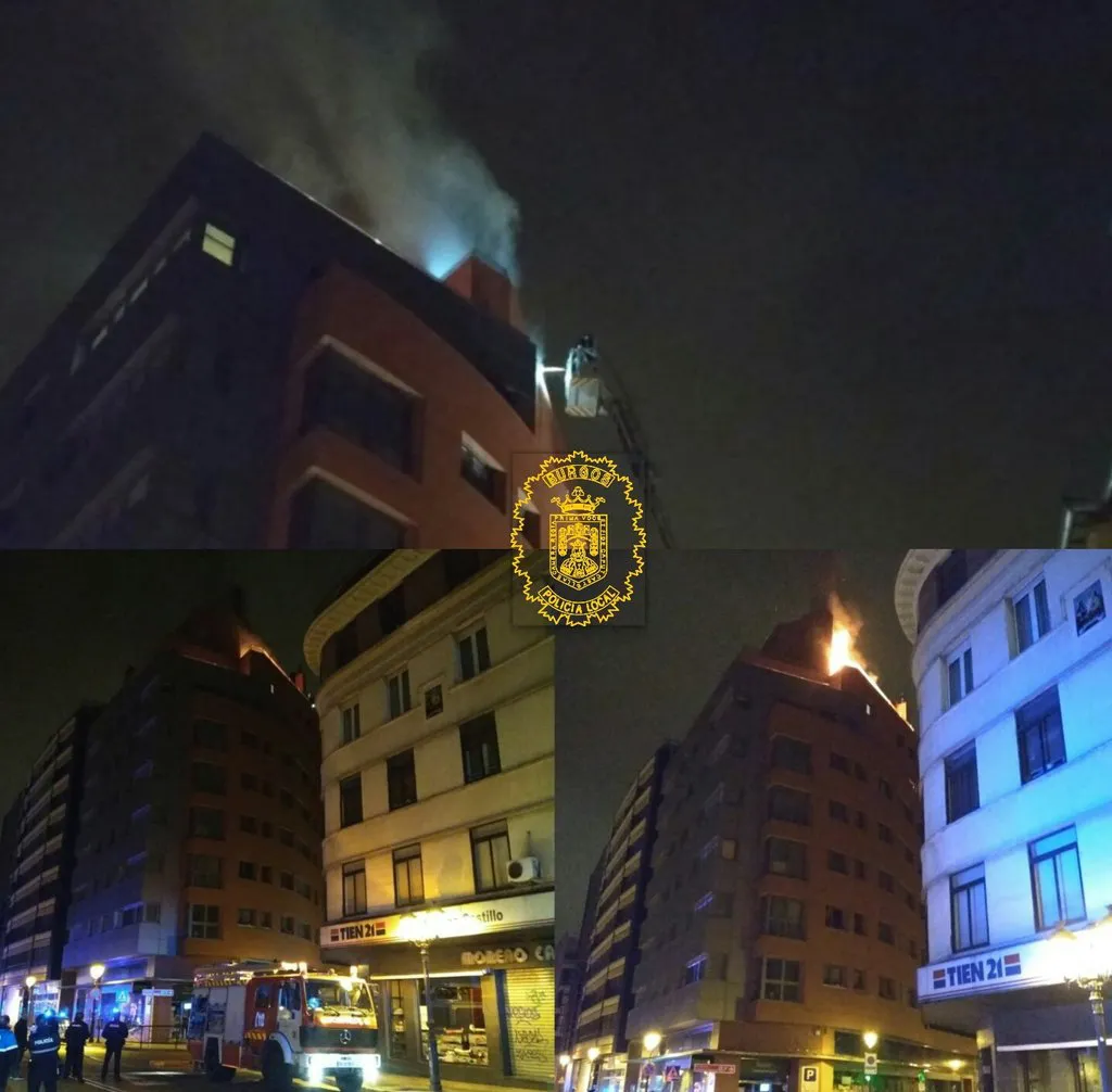 Sucesos Burgos: Incendio en una terraza de la Calle Madrid
