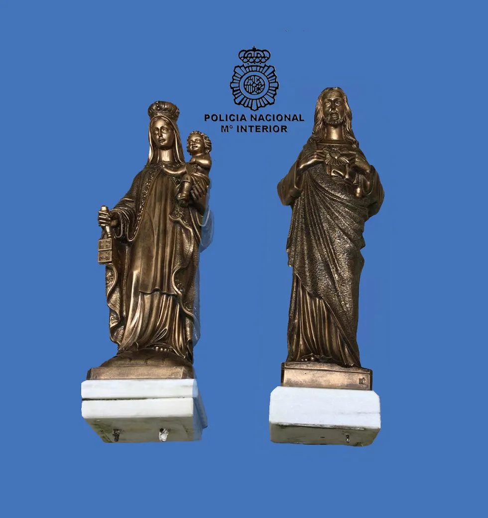 Sucesos Burgos: Detenidos por robar esculturas religiosas en un cementerio