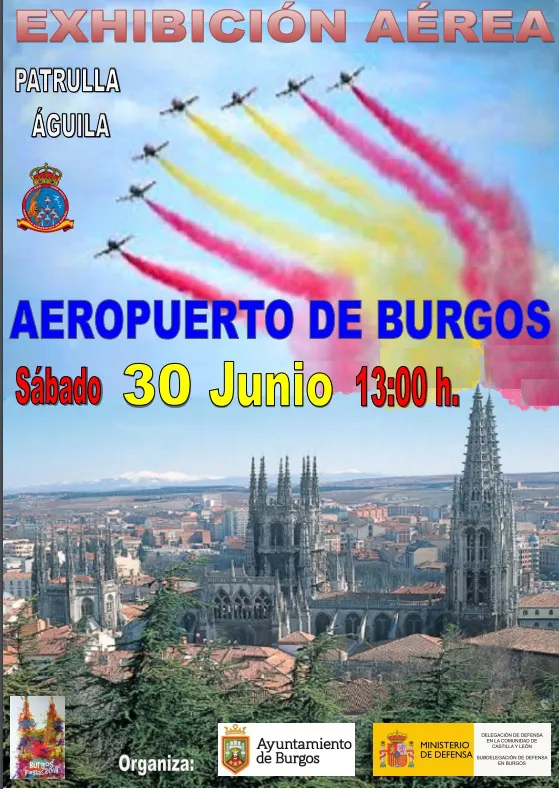 Local Burgos: La Patrulla Águila sobrevolará Burgos el 30 de junio