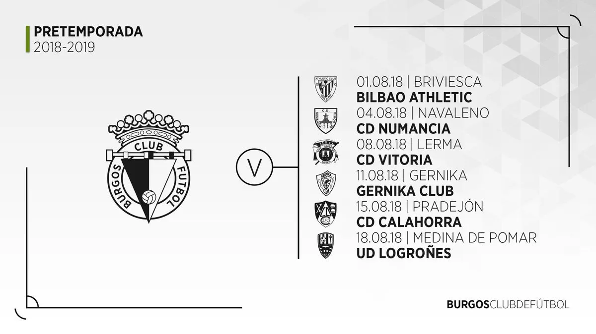 Fútbol Burgos: Definidos los horarios de la pretemporada del Burgos CF