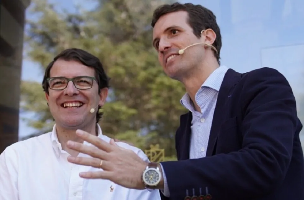 Castilla y León Burgos: Pablo Casado apoya a Mañueco al frente del PP en Castilla y León: Es mi candidato y es el mejor
