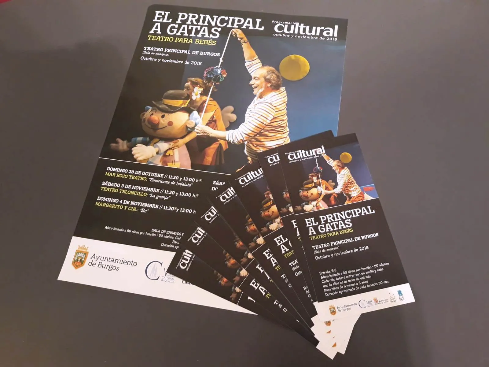 Cultura Burgos: Regresa al Teatro Principal la sesión teatro para bebés A gatas