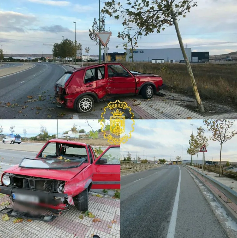 Sucesos Burgos: Conduce bebido, se queda dormido y sufre un accidente