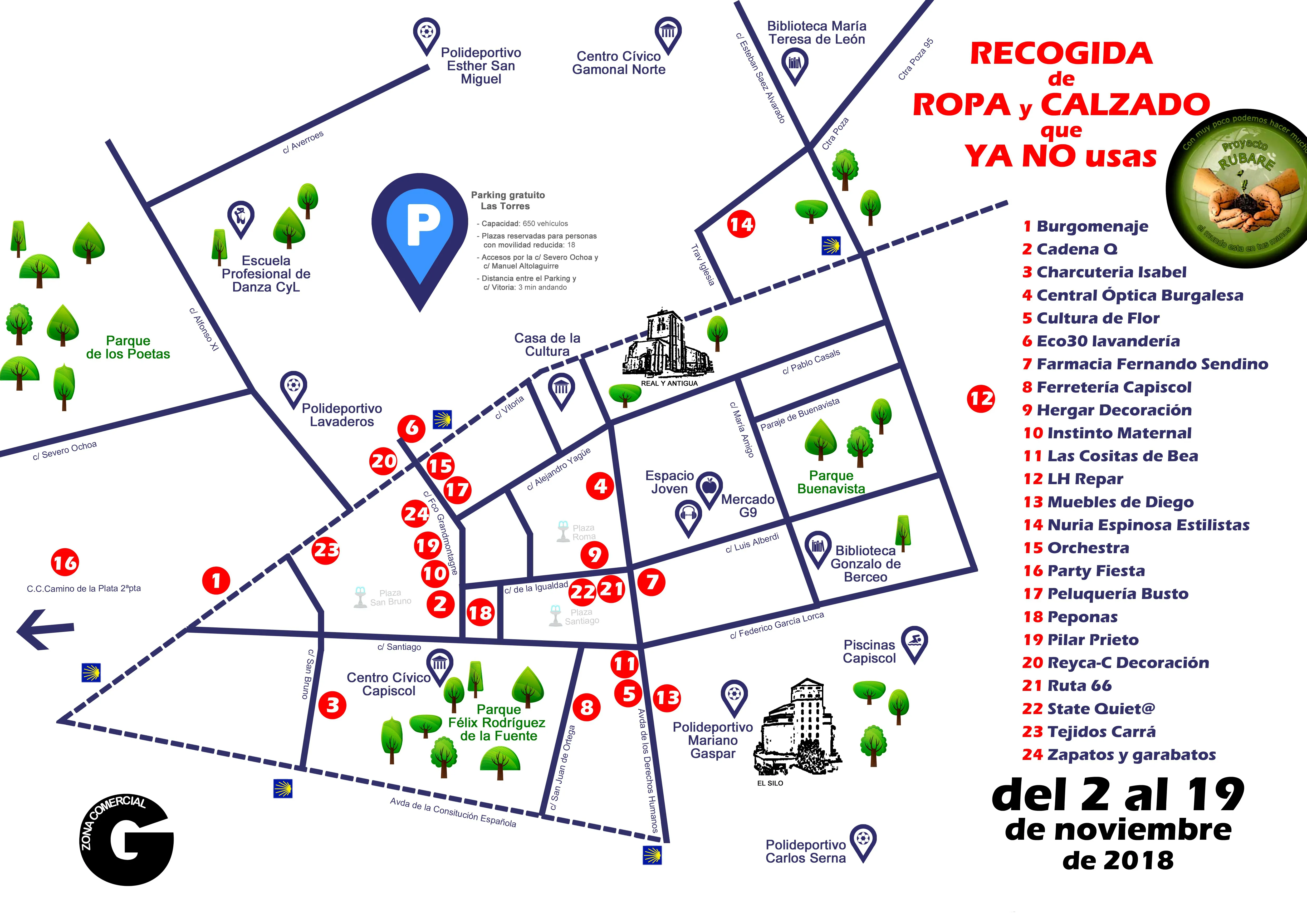 Local Burgos: Gran recogida de ropa y calzado en Gamonal