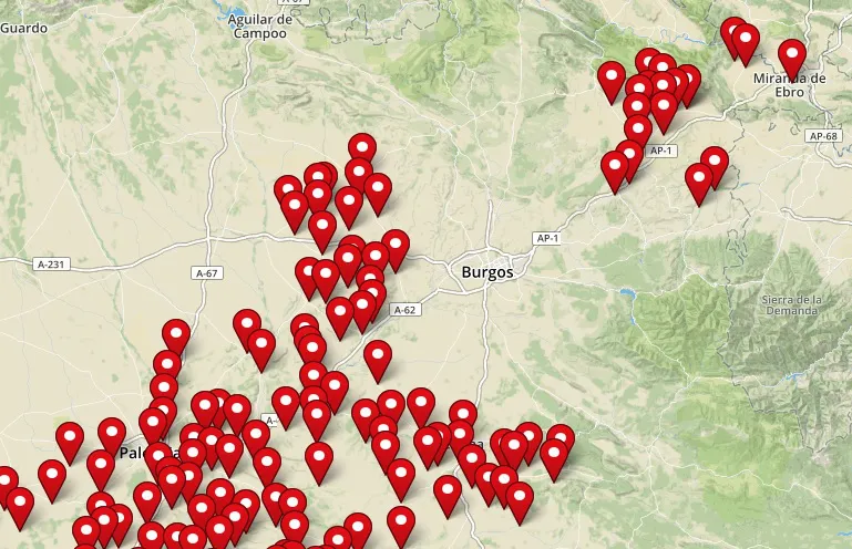 Castilla y León Burgos: Ecologistas en Acción publica un mapa que muestra los municipios cuyas aguas están contaminadas por nitratos en Castilla y León
