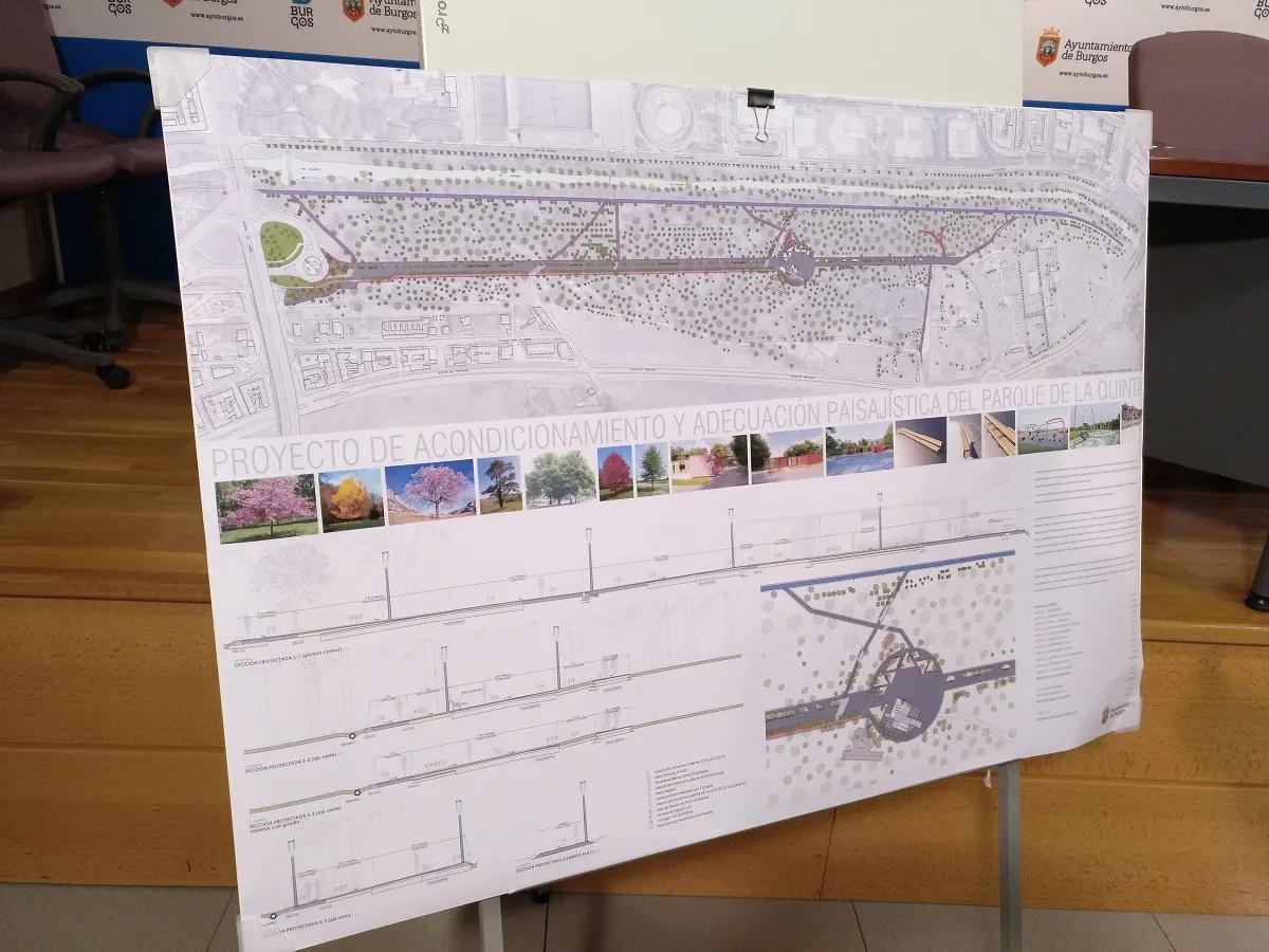 Actualidad Burgos: Las obras del Parque de La Quinta contarán con un aparcamiento provisional de 300 plazas