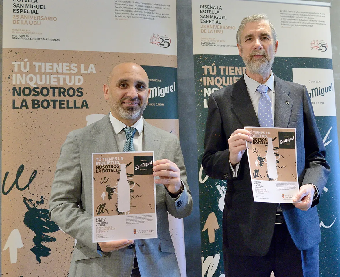 Local Burgos: San Miguel se suma a la celebración del 25 aniversario de la UBU con el concurso La botella de San Miguel