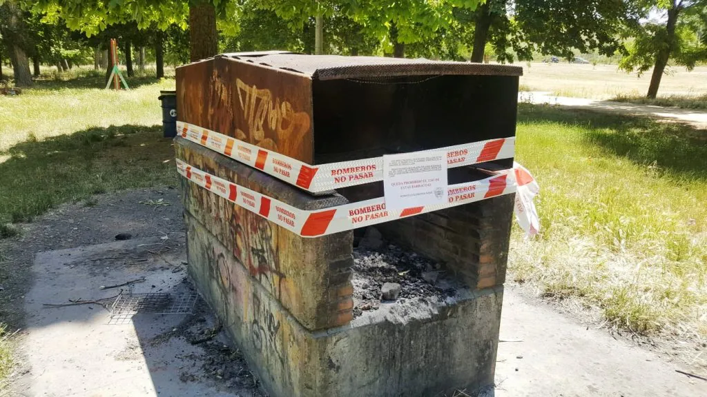 Los Bomberos de Burgos clausuran todas las barbacoas por la ola de calor