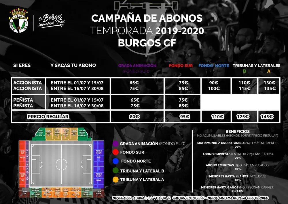 Ampliado el plazo para beneficiarse de los descuentos en el Burgos CF