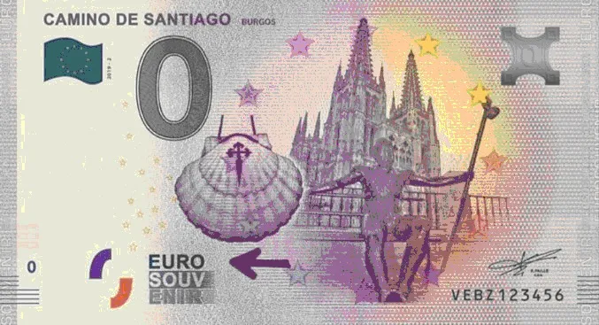 Burgos, protagonista de dos nuevos billetes de 0 euros de la colección euro souvenir