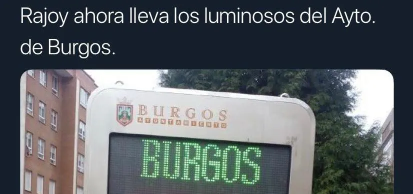 Un luminoso de la capital se convierte en meme
