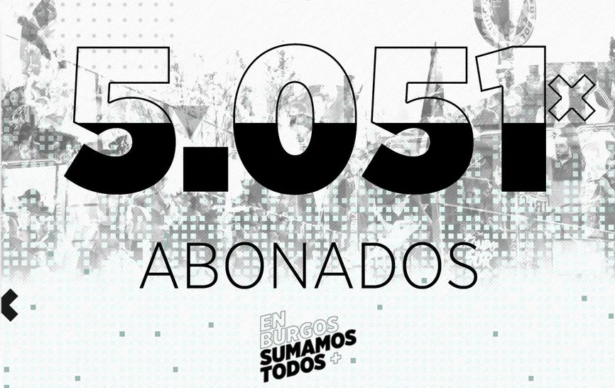 Fútbol Burgos: El Burgos rebasa la barrera de los 5.000 abonados