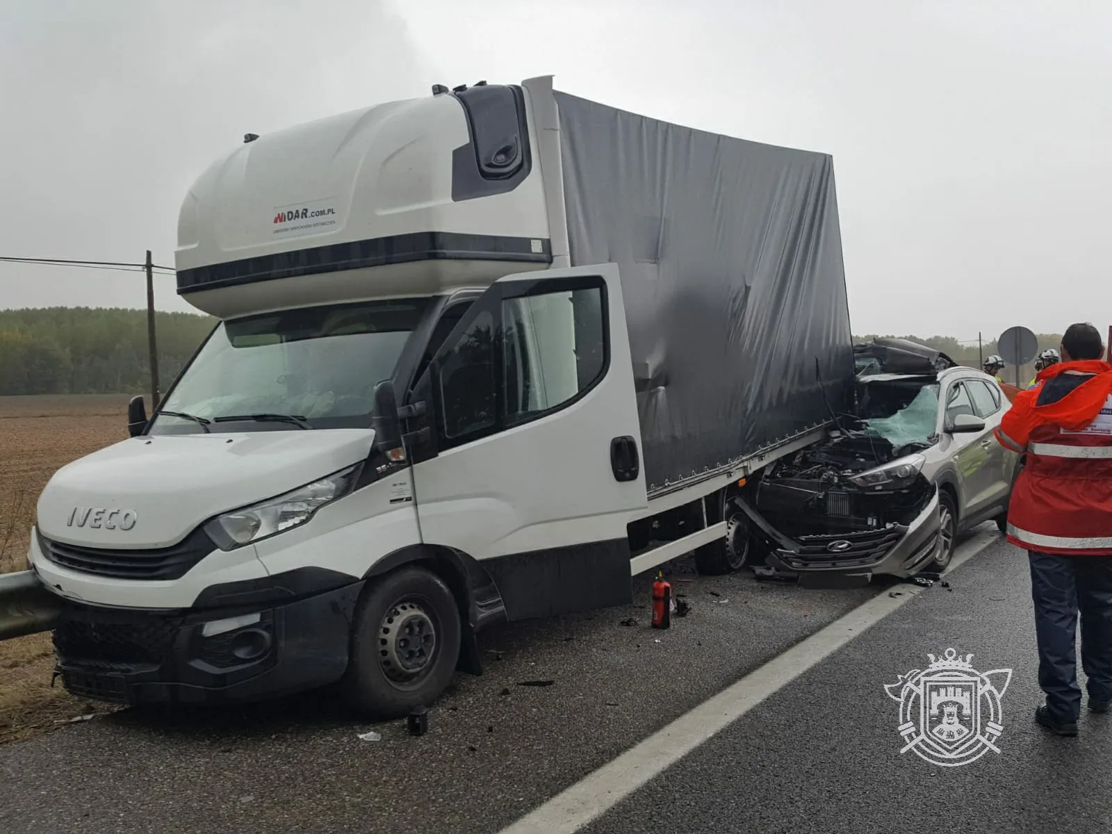 Una mujer de 43 años resulta herida en un accidente en la A-62