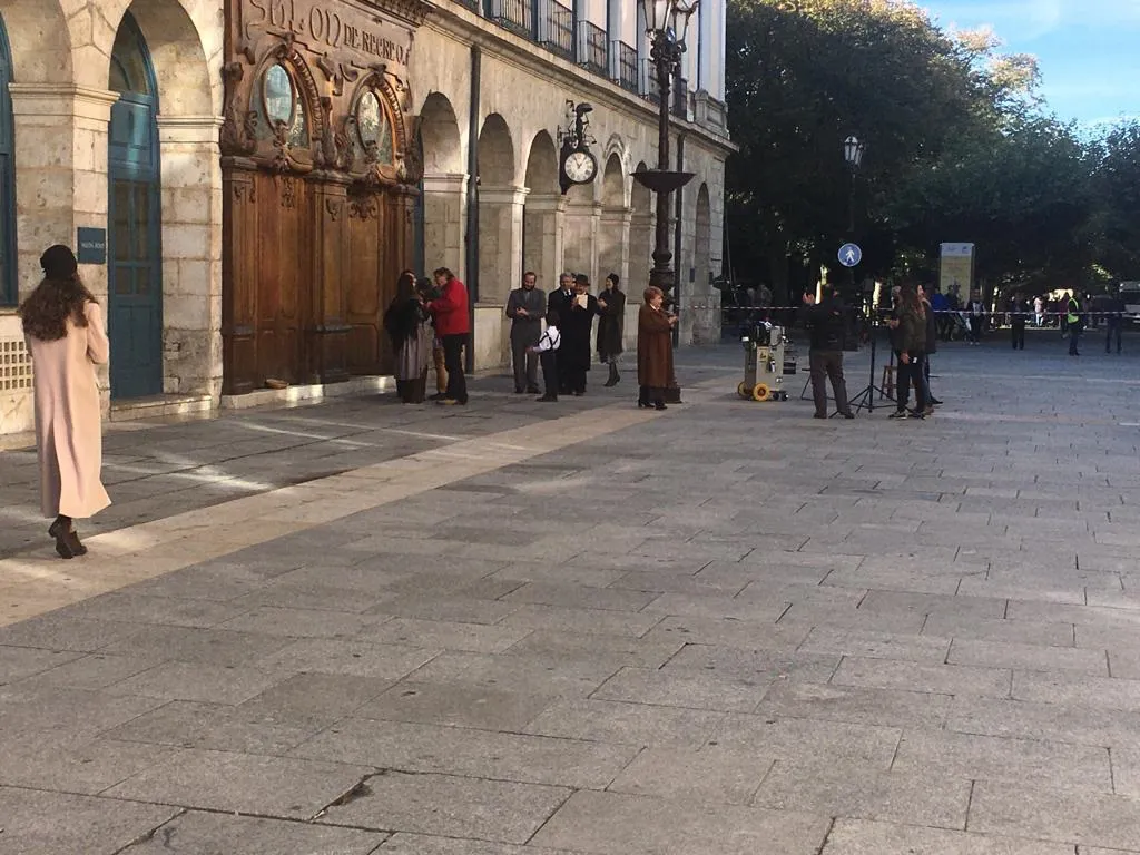 El entorno de la Diputación Provincial, escenario del rodaje de una película