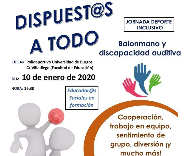 El Balonmano Burgos brindará una jornada de balonmano inclusivo a niños con discapacidad auditiva